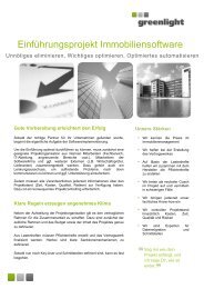 Einführungsprojekt Immobiliensoftware - Greenlight Consulting