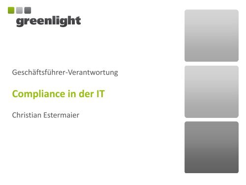 Präsentationen - Greenlight Consulting