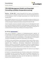 Pressemitteilung - Greenlight Consulting