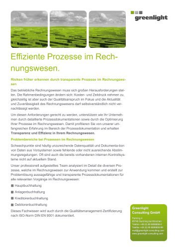 Effiziente Prozesse im Rechnungswesen - Greenlight Consulting