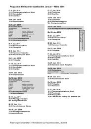 Programm Heilsarmee Adelboden Januar – März 2014