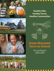 2008-2009 Annual Report - Green Mountain Farm-to-School