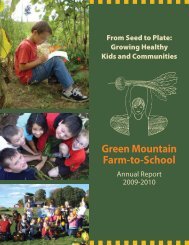 2009-2010 Annual Report - Green Mountain Farm-to-School