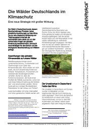 Wälder Deutschlands im Klimaschutz - Greenpeace-Gruppe Stuttgart