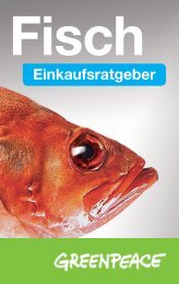 Einkaufsratgeber Fisch | Greenpeace - Greenpeace-Gruppe Stuttgart