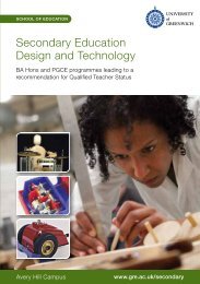 Secondary Education Design and Technology - University of ...