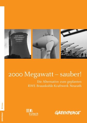 2000 Megawatt – sauber! Die Studie - Greenpeace