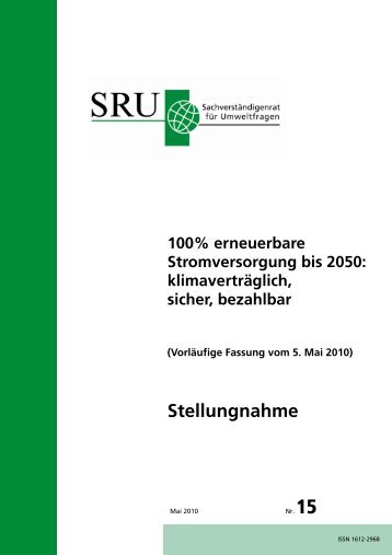 100% erneuerbare Stromversorgung bis 2050 - Opus