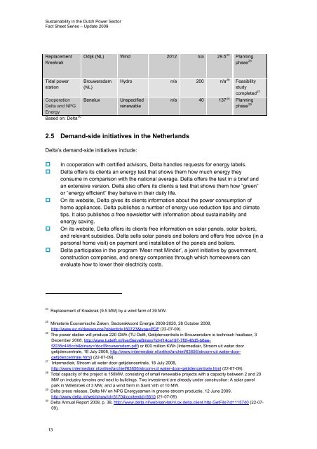 Sustainability in the Dutch Power Sector - Greenpeace Nederland