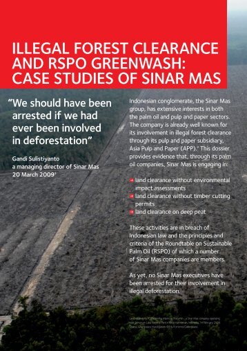 illegal forest clearance and rspo greenwash: case ... - Greenpeace UK