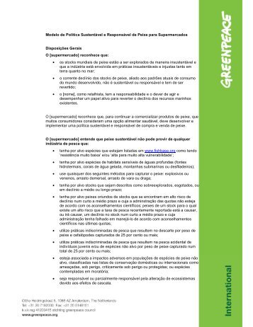 Modelo de Política para Supermercados FINAL FINAL - Greenpeace