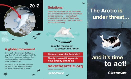 Save the Arctic campaign flyer - Greenpeace