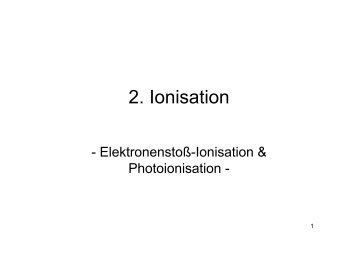 2. Ionisation