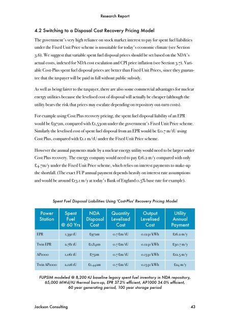 fixed unit price simulation for disposal of spent fuel ... - Greenpeace UK