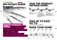 GM POCKET-GUIDE HOW THE PRODUCT ... - Greenpeace UK