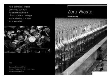 Zero Waste by Robin Murray, Greenpeace Environmental Trust 2002