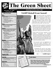 NAOPP Kickoff Event Scored! - The Green Sheet
