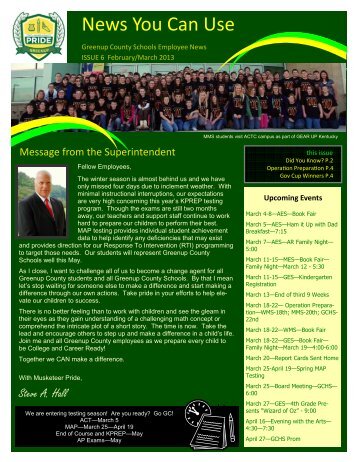 March 2013 Newsletter - Greenup County School District