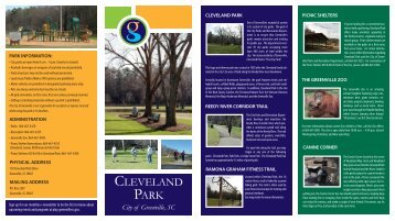 Download Cleveland Park Brochure - City of Greenville