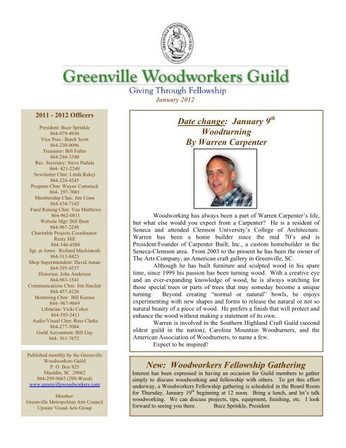 Greenville Woodworkers Guild - Tool Sale Information