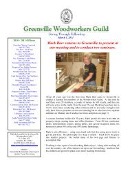 Greenville Woodworkers Guild - Tool Sale Information