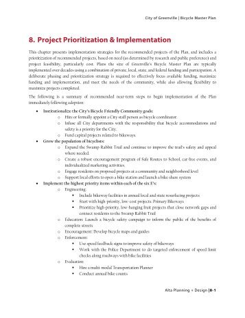 8. Project Prioritization & Implementation - Greenville