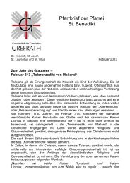Pfarrbrief der GdG Grefrath - St. Benedikt Grefrath