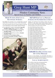 Flinders Community News - Greg Hunt