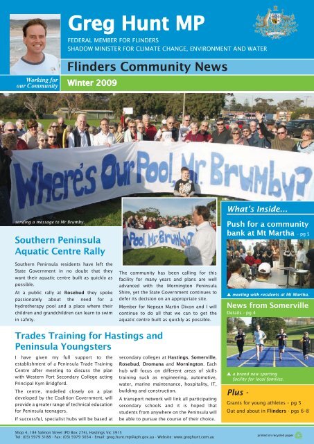 Flinders Community News - Greg Hunt