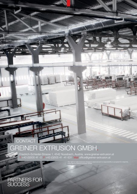 Greiner Extrusion Plant Engineering eng - Greiner Extrusions Technik