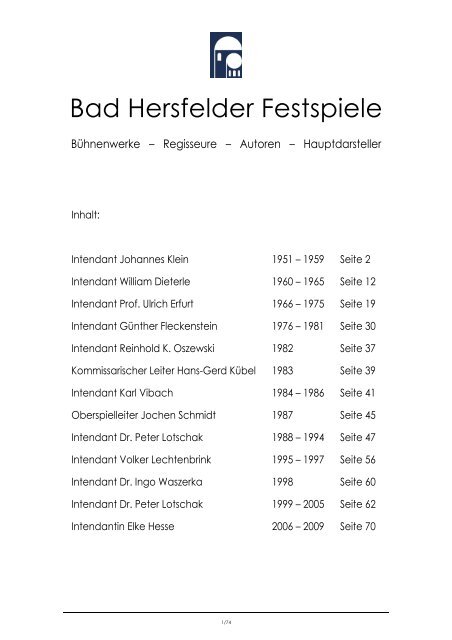 Bad Hersfelder Festspiele