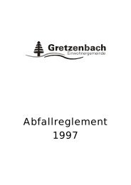 Abfallreglement 1997 - Gemeinde Gretzenbach