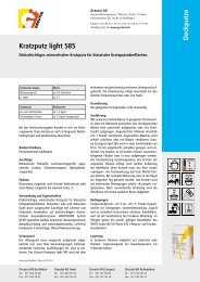 Deckputze Kratzputz light 585 - Greutol AG