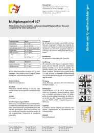 Kleber und Grundbeschichtungen Multiplanspachtel 407 - Greutol AG