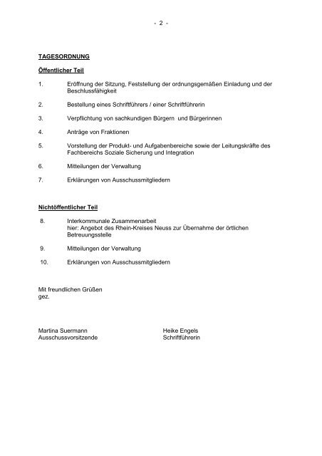 Einladung mit Anlagen (PDF, 1.292 KB) - Stadt Grevenbroich