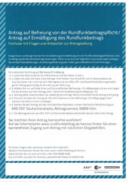 Antrag Befreiung Rundfunkgebuhrenpflicht Pdf 4 67 Mb Stadt