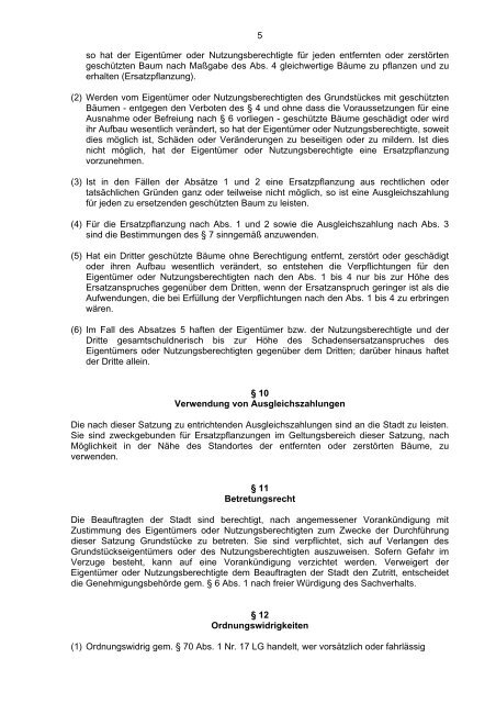 Satzung zum Schutz des Baumbestandes der Stadt Grevenbroich ...