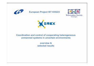 Kalwa, J.: GREX - Coordination and control of ... - Grex Project