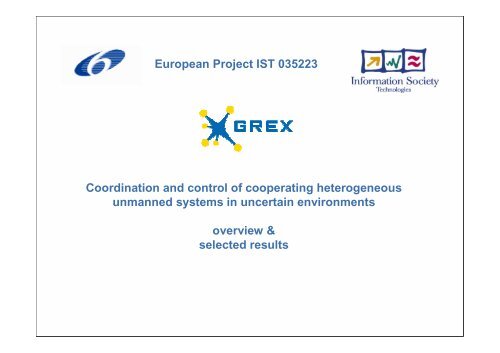 Kalwa, J.: GREX - Coordination and control of ... - Grex Project