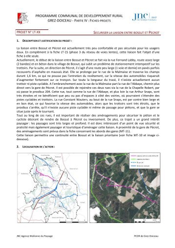 Sécuriser la liaison entre Bossut et Pécrot - Grez-Doiceau