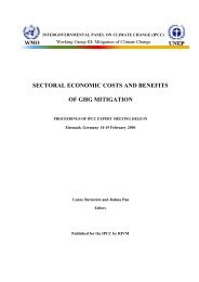 sectoral economic costs and benefits of ghg mitigation - IPCC