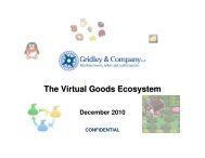 The Virtual Goods Ecosystem - Gridley & Company