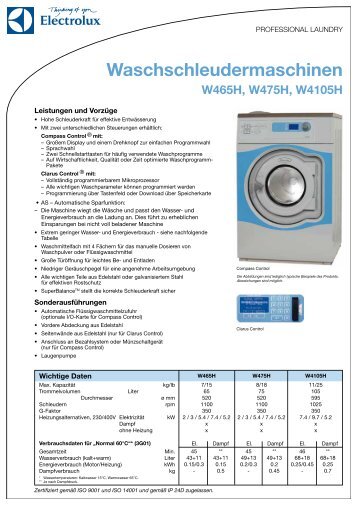 Waschschleudermaschinen - Electrolux Laundry Systems