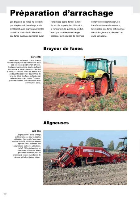 Toute la gamme des produits Grimme (PDF)