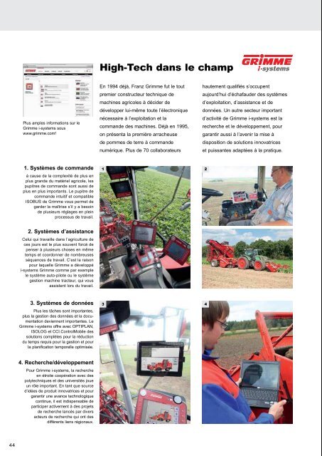 Toute la gamme des produits Grimme (PDF)