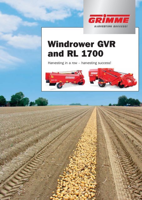 Windrower GVR and RL 1700