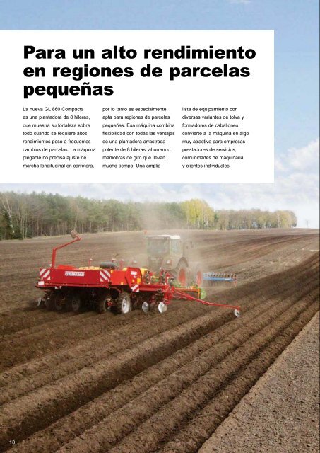 Plantadoras de patatas arrastradas serie GL