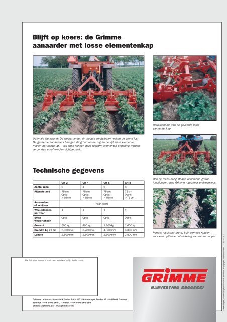 GRIMME aanaarder/rugvormer GH - Zonna