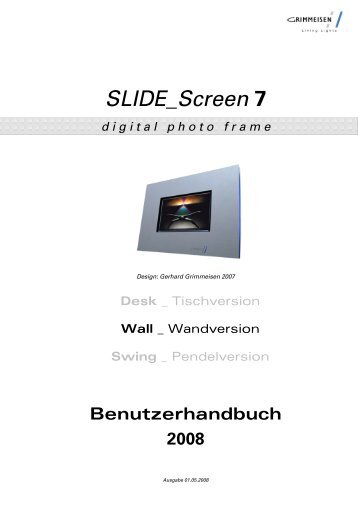 SLIDE_Screen 7 WALL Anleitung 2008 - Grimmeisen Licht GmbH
