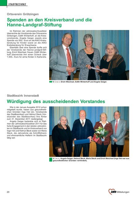 AWO Mitteilungen Ausgabe April 2012 - AWO Karlsruhe